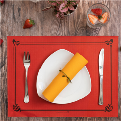 Image SETS DE TABLE  48 G/M2 31x43 CM ROUGE CELLULOSE (2000 UNITÉ) #3
