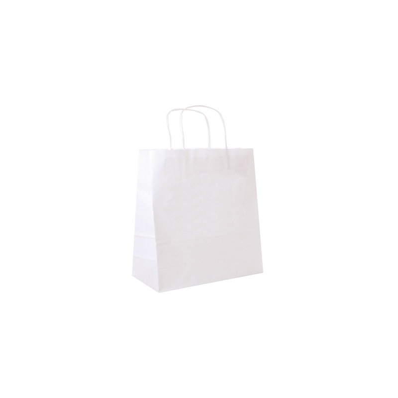 SACS SOS AVEC ANSES  90 G/M2 32+16x31 CM BLANC CELLULOSE (250 UNITÉ)