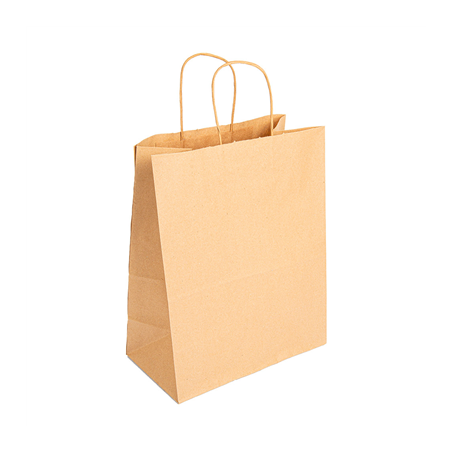 SACS SOS AVEC ANSES  80 G/M2 26+14x32 CM NATUREL KRAFT (250 UNITÉ)