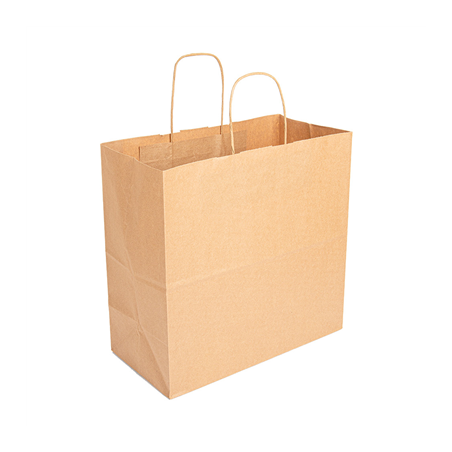 Image SACS SOS AVEC ANSES  90 G/M2 32+16x31 CM NATUREL KRAFT (250 UNITÉ) #1