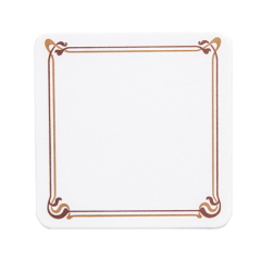 Image DESSOUS DE VERRE MARRON/OCRE 'MAXIM' 210 G/M2 8,5x8,5 CM BLANC CARTON (6000 UNITÉ) #1