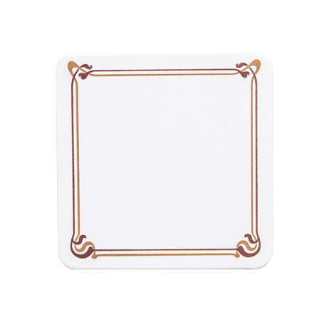 Image DESSOUS DE VERRE MARRON/OCRE 'MAXIM' 210 G/M2 8,5x8,5 CM BLANC CARTON (6000 UNITÉ) #1