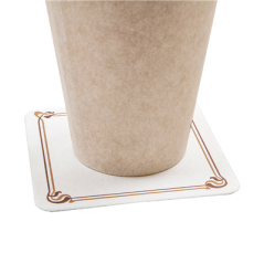 DESSOUS DE VERRE MARRON/OCRE 'MAXIM' 210 G/M2 8,5x8,5 CM BLANC CARTON (6000 UNITÉ)