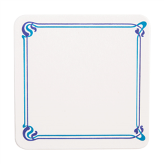 Image DESSOUS DE VERRE BLEU 'MAXIM' 210 G/M2 8,5x8,5 CM BLANC CARTON (6000 UNITÉ) #1
