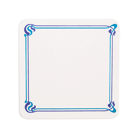 Image DESSOUS DE VERRE BLEU 'MAXIM' 210 G/M2 8,5x8,5 CM BLANC CARTON (6000 UNITÉ) #1