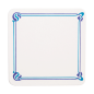 Image DESSOUS DE VERRE BLEU 'MAXIM' 210 G/M2 8,5x8,5 CM BLANC CARTON (6000 UNITÉ) #1