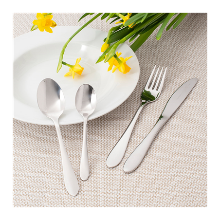 Image CUILLÈRES À DESSERT 'ATLANTA'  17,5 CM ARGENTE ACIER (12 UNITÉ) #1