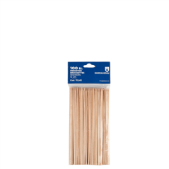 Image PIQUES BROCHETTES  15 CM NATUREL BOIS (100 UNITÉ) #1