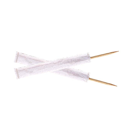 Image CURE-DENTS ENVELOPPÉS INDIVIDUELLEMENT  6,5 CM NATUREL BOIS (1000 UNITÉ) #1