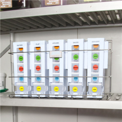 SUPPORT MURAL POUR 5 MODULES 53x14x30 CM INOX (1 UNITÉ)