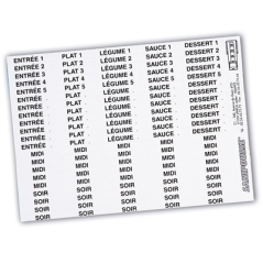 Image 2 FEUILLES X 44 ETIQUETTES IDENTIFICATION 5,5x3,5 CM BLANC PAPIER (1 UNITÉ) #1