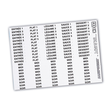 Image 2 FEUILLES X 44 ETIQUETTES IDENTIFICATION  5,5x3,5 CM BLANC PAPIER (1 UNITÉ) #1