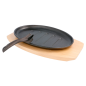 ASSIETTE CHAMPÊTRE OVALE + SUPPORT EN BOIS 27x18x2 CM NOIR FER (8 UNITÉ) Image ASSIETTE CHAMPÊTRE OVALE + SUPPORT EN BOIS 27x18x2 CM NOIR FER (8 UNITÉ) #4