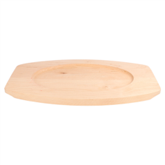 Image ASSIETTE CHAMPÊTRE OVALE + SUPPORT EN BOIS  27x18x2 CM NOIR FER (8 UNITÉ) #5