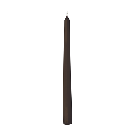 Image BOUGIES CONIQUES Ø2,3x25 CM MARRON CIRE (12 UNITÉ) #1