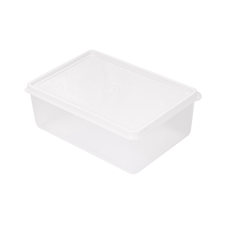 Image RÉCIPIENT ALIMENTS + COUVERCLE INCORPORÉ 1000 ML 18x12,8x6,5 CM BLANC PP (1 UNITÉ) #1