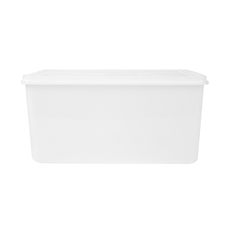 RÉCIPIENT ALIMENTS + COUVERCLE INCORPORÉ 6750 ML 30x20x15 CM BLANC PP (1 UNITÉ)