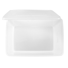 Image RÉCIPIENT ALIMENTS + COUVERCLE INCORPORÉ 6750 ML 30x20x15 CM BLANC PP (1 UNITÉ) #3