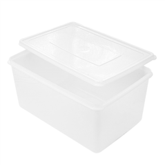 Image RÉCIPIENT ALIMENTS + COUVERCLE INCORPORÉ 6750 ML 30x20x15 CM BLANC PP (1 UNITÉ) #4