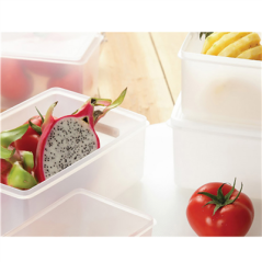 Image RÉCIPIENT ALIMENTS + COUVERCLE INCORPORÉ 6750 ML 30x20x15 CM BLANC PP (1 UNITÉ) #5