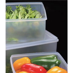 Image RÉCIPIENT ALIMENTS + COUVERCLE INCORPORÉ 2500 ML 18,5x18,5x11 CM BLANC PP (1 UNITÉ) #5