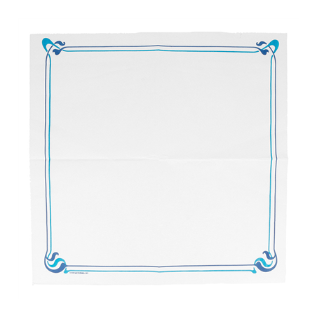 SERVIETTES ECOLABEL BLEU CIEL & CÉLESTE 'DOUBLE POINT - MAXIM' 18 G/M2 40x40 CM BLANC OUATE (1200 UNITÉ)