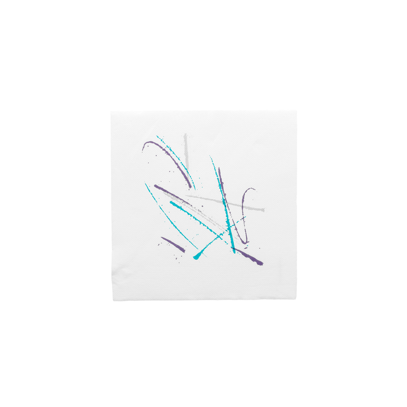 SERVIETTES ECOLABEL 'DOUBLE POINT - VOLARE' 18 G/M2 40x40 CM BLANC OUATE (1200 UNITÉ)