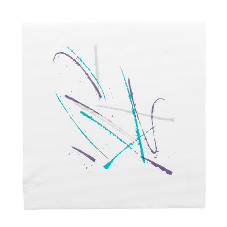 Image SERVIETTES ECOLABEL 'DOUBLE POINT - VOLARE' 18 G/M2 40x40 CM BLANC OUATE (1200 UNITÉ) #1