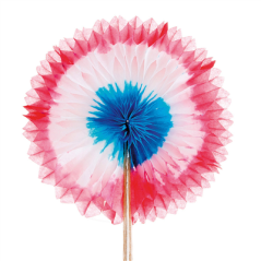 Image DÉCORS POUR GLACES "EVENTAILS CHINOIS"  Ø 12x15 CM ASSORTI BOIS (144 UNITÉ) #1