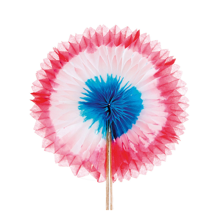 Image DÉCORS POUR GLACES "EVENTAILS CHINOIS"  Ø 12x15 CM ASSORTI BOIS (144 UNITÉ) #1