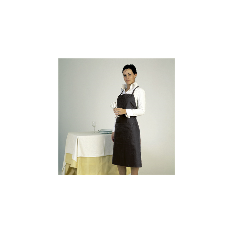 TABLIER BAVETTE + 1 POCHE 75x90 CM NOIR POLYESTER (1 UNITÉ) TABLIER BAVETTE + 1 POCHE 75x90 CM NOIR POLYESTER (1 UNITÉ)