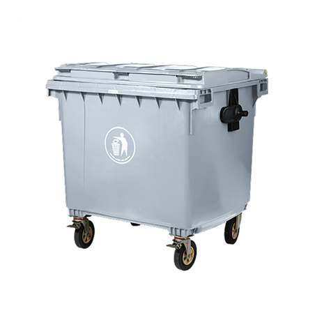 Image CONTENEUR GEANT 1100 L 120x104x130 CM GRIS HDPE (1 UNITÉ) #1