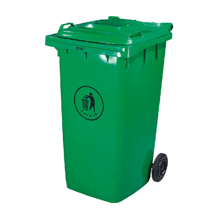 Image CONTENEUR AVEC COUVERCLE, 2 ROUES 240 L 74x60x101 CM VERT HDPE (1 UNITÉ) #1