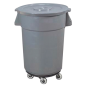 CONTENEUR AVEC COUVERCLE + ROUES 167 L Ø 61,5x79,5 CM GRIS PP (1 UNITÉ) Image CONTENEUR AVEC COUVERCLE + ROUES 167 L Ø 61,5x79,5 CM GRIS PP (1 UNITÉ) #1