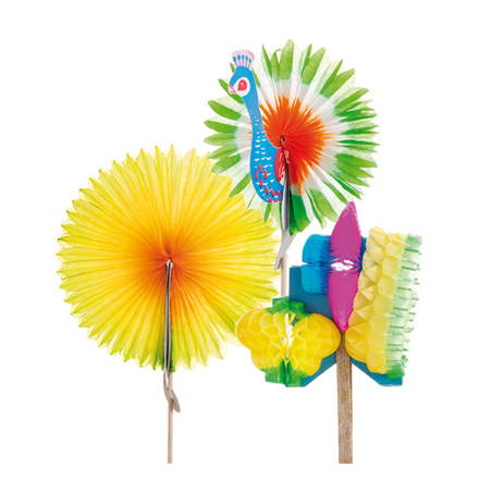 Image DÉCORS POUR GLACES "CHINOISE"  10,7x20 (h) CM ASSORTI BOIS (144 UNITÉ) #1