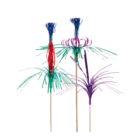 Image DÉCORS POUR GLACES "MÉTALISÉS"  18/22 (h) CM ASSORTI BOIS (144 UNITÉ) #1