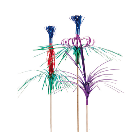 DÉCORS POUR GLACES "MÉTALISÉS"  18/22 (h) CM ASSORTI BOIS (144 UNITÉ)