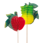 Image DÉCORS POUR GLACES "FRUITS"  20 (h) CM ASSORTI BOIS (100 UNITÉ) #1