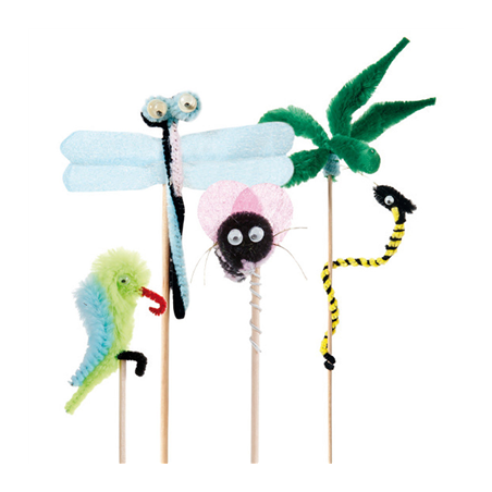 Image DÉCORS POUR GLACES "CHENILLE"  19/26 (h) CM ASSORTI BOIS (100 UNITÉ) #1