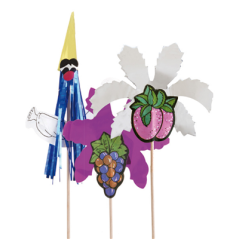 Image DÉCORS POUR GLACES "FANTAISIE"  15 (h) CM ASSORTI BOIS (100 UNITÉ) #1