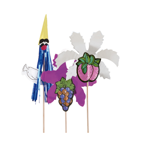 Image DÉCORS POUR GLACES "FANTAISIE"  15 (h) CM ASSORTI BOIS (100 UNITÉ) #1