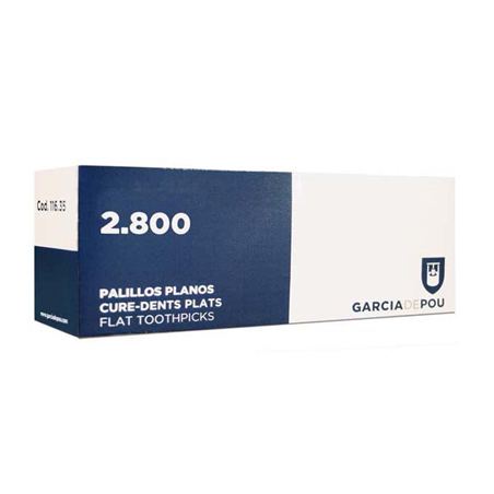 CURE-DENTS PLATS  6,5 CM NATUREL BOIS (2800 UNITÉ)
