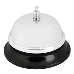 Image SONNETTE RÉCEPTION  Ø 8,6x5,7 CM CHROME ACIER (1 UNITÉ) #1