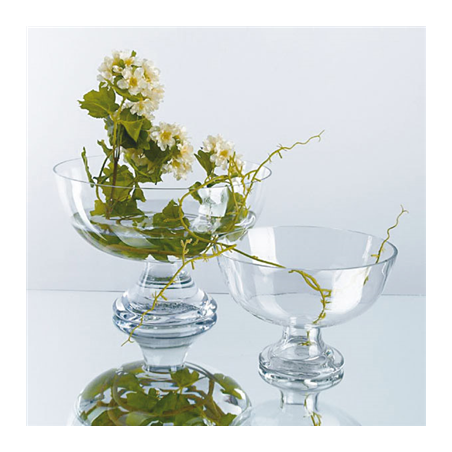 COUPE DÉCORATION  Ø 24,6x17 CM TRANSPARENT VERRE (1 UNITÉ)