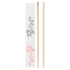 Image BAGUETTES CHINOISES EN SACHET  20 CM NATUREL BAMBOU (100 UNITÉ) #3