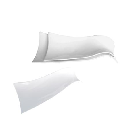 Image ASSIETTES FORME TUILE  26 CM BLANC PORCELAINE (6 UNITÉ) #1