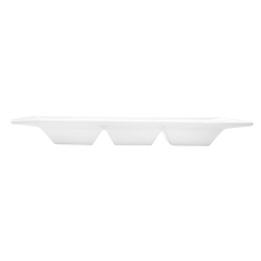 RECTANGLES 3 COMPARTIMENTS 26 CM BLANC PORCELAINE (6 UNITÉ)