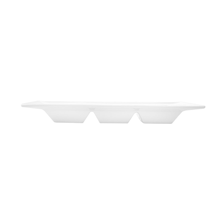 RECTANGLES 3 COMPARTIMENTS  26 CM BLANC PORCELAINE (6 UNITÉ)