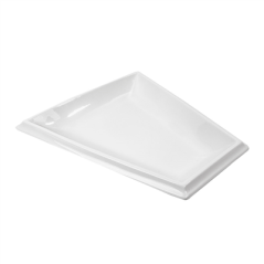 Image ASSIETTE TRAPEZOIDALE 43x39x4 CM BLANC PORCELAINE (6 UNITÉ) #1