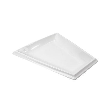 Image ASSIETTE TRAPEZOIDALE  43x39x4 CM BLANC PORCELAINE (6 UNITÉ) #1